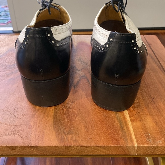 VINTAGE Spectator BRAGANO for COLE HAAN Wingtip Oxford Dress Shoes 8 D ITALY - Picture 10 of 14